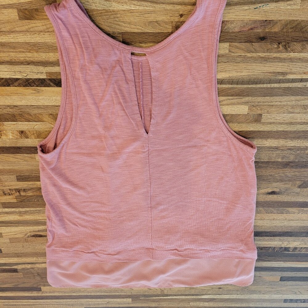J. Crew Drapey  Dusty Begonia Pink With Silky Hem Tank Top - Picture 4 of 11